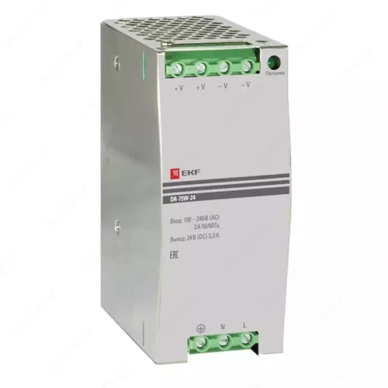 Блок питания ”EKF” PROxima DR-75W-24, 24В (Арт. - 1165438) — 1