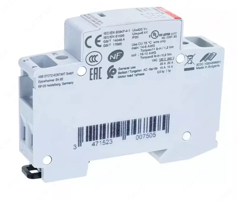 Контактор ABB ESB20-20N-06 модульный (20А АС-1 2НО) катушка 230В AC/DC 1SBE121111R0620 — 1