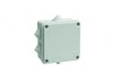 Коробка распаячная для о/п 100х100х50 мм IP44 (RAL7035, 6 гермовводов)