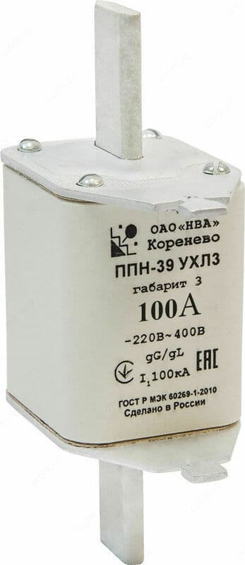 Плавкая вставка ППН39 100А габарит 3 — 1