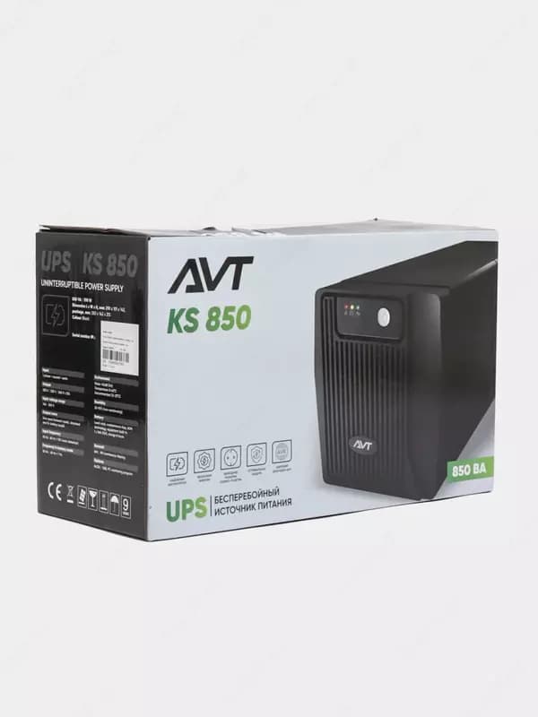 Источник бесперебойного питания (UPS) ”Avtech” KS850, 0,85kVA, Line-interactive, 1x9AH, 3xEU socket, Мощность 480Вт — 4