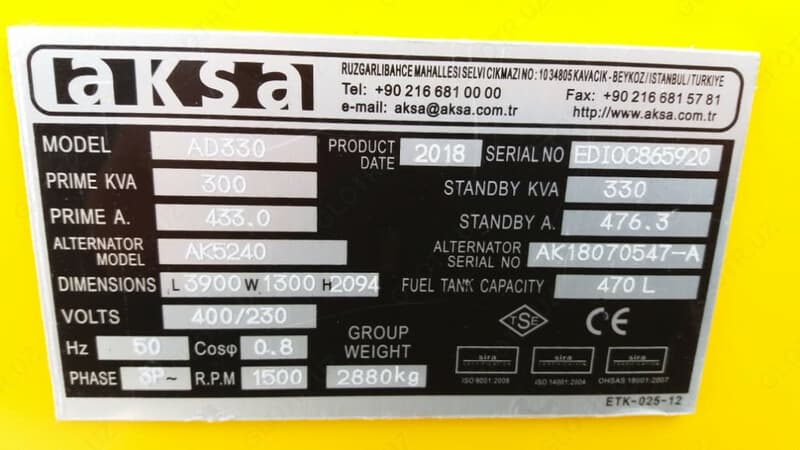 AKSA AD330 — 2