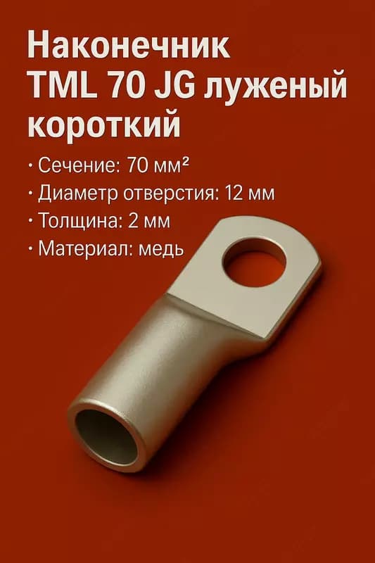 Наконечник ТМЛ 70 JG луженый короткий — 1