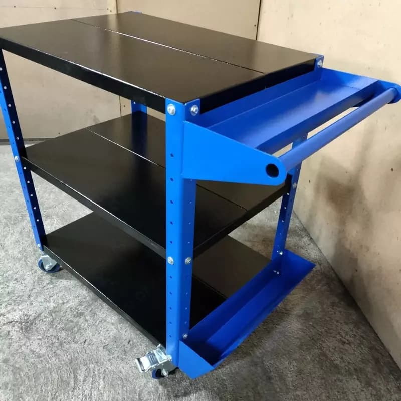 Инструментальная тележка (мобильная) "Metalcraft", металл, 800х500х880 мм, 3 откр. полки — 1
