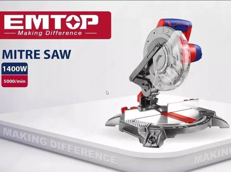 Стационарная торцовочная пила ”EMTOP” EMSW14001, 1400Вт — 2