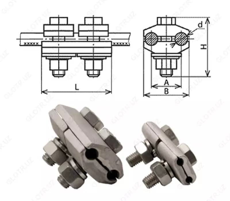 Зажимы плашечные петлевые ПА-3-2А — 1