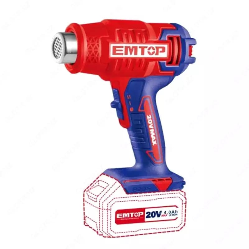 Термопистолет аккумуляторный EMTOP EHGN200215 — 2