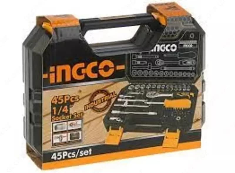 Набор торцевых головок с трещоткой 1/4" INGCO HKTS14451 INDUSTRIAL — 2