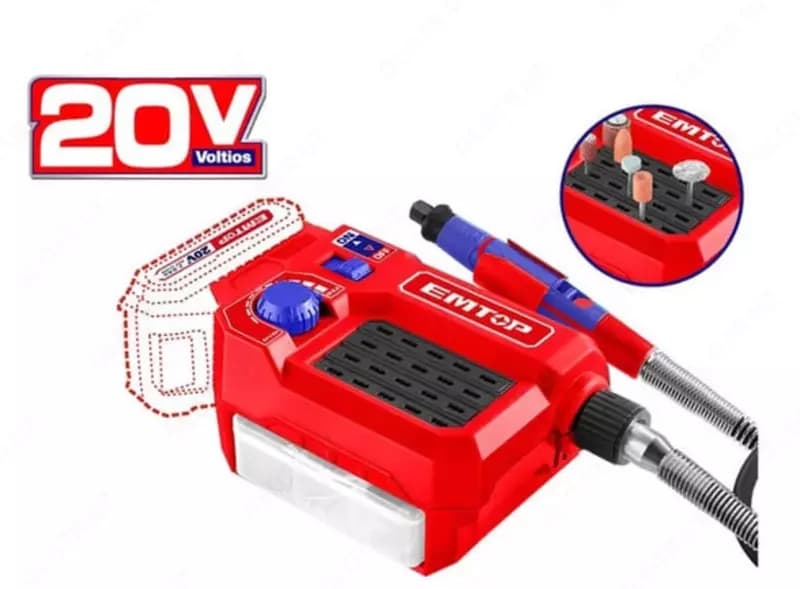 Аккумуляторный гравер ”EMTOP” ELMG2001, 20В, 33000 об/мин — 2