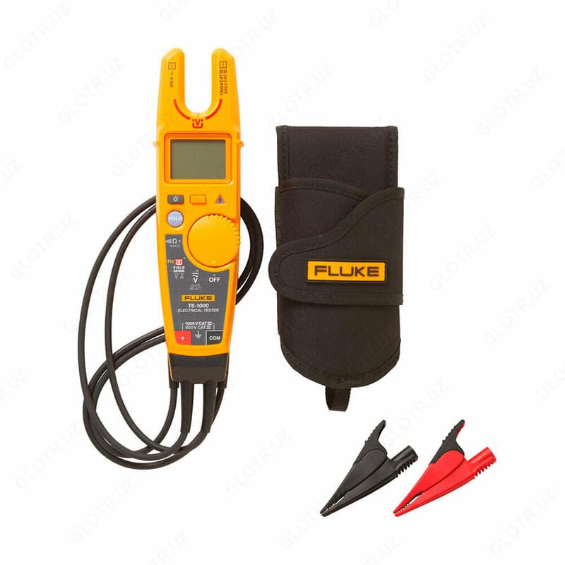 Fluke T6-1000 KIT — комплект тестера электрооборудования, футляра и набора зажимов типа «крокодил» — 1
