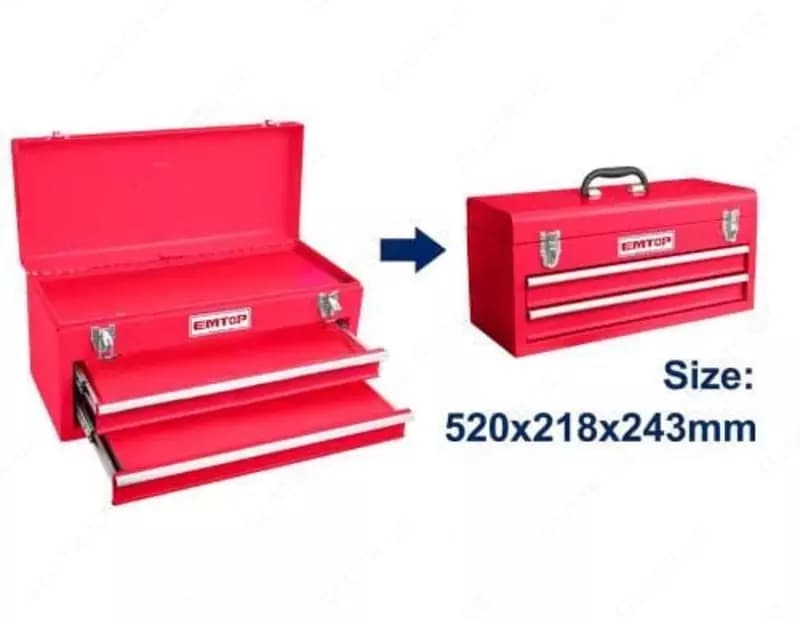Ящик для инструментов (металлический) ”EMTOP” ETBX0202, 3 уровня, 3 секции — 2