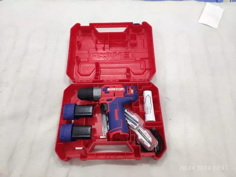 Аккумуляторная дрель-шуруповерт ”Emtop” ECDL12620, 12V, 0.8-10 мм, 45Nm — 2