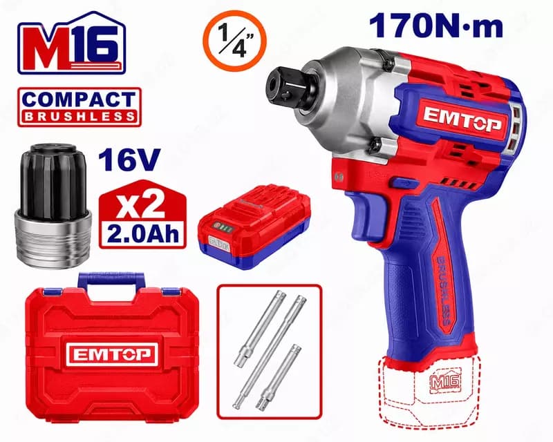 Аккумуляторный ударный гайковерт с бесщеточным двигателем — 1