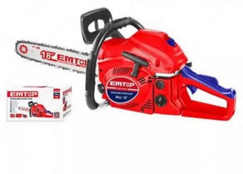 Бензиновая цепная пила ”EMTOP” EGCS18451, 18”, объем 46 куб. см, 1,8 кВт — 1