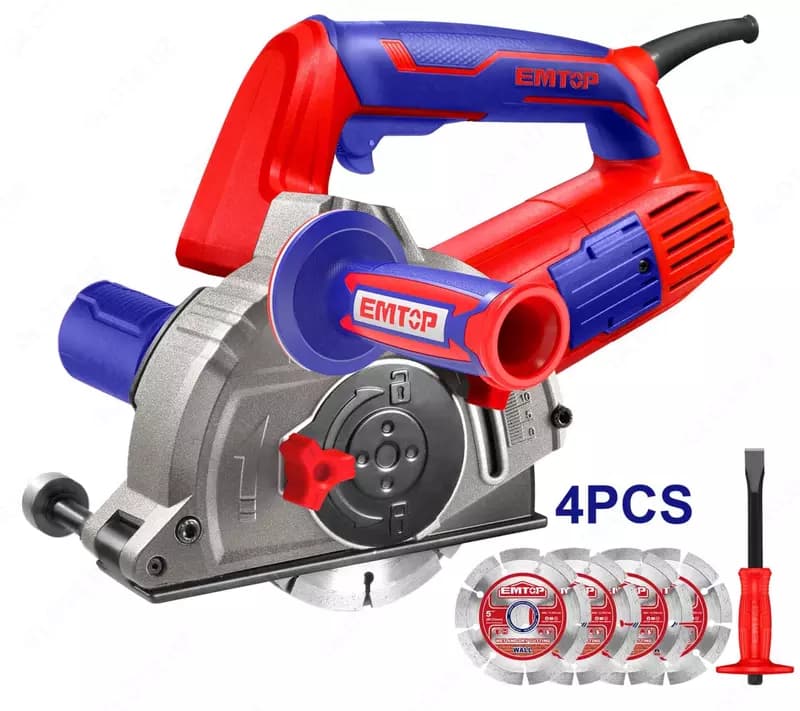 Сетевой штроборез ”EMTOP” EMCR15001, 125 мм, 1500Вт, 4 диска, резьба М14 — 1