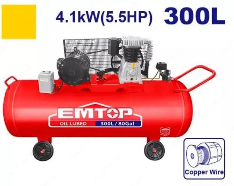 Воздушный компрессор ”EMTOP” EACPB50303, 300 л, 4.1 кВт — 2