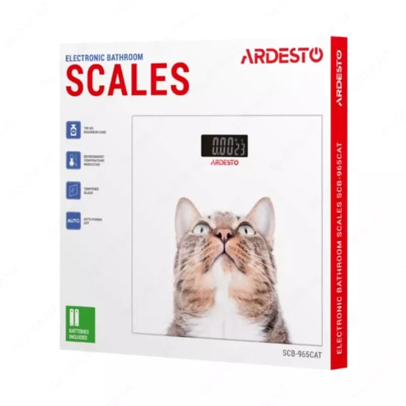 Весы напольные Ardesto scales for floor Cat, 150kg, AAAx2 included, glass, multi-colored, SCB-965CAT — 3
