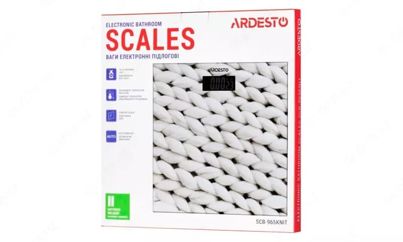 Весы напольные Ardesto scales for floor Knit, 150kg, AAAx2 included, glass, multi-colored, SCB-965KNIT — 3