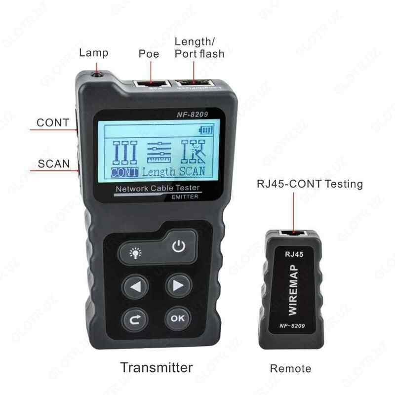 Noyafa NF-8209.Сетевой кабельный PoE тестер. — 1