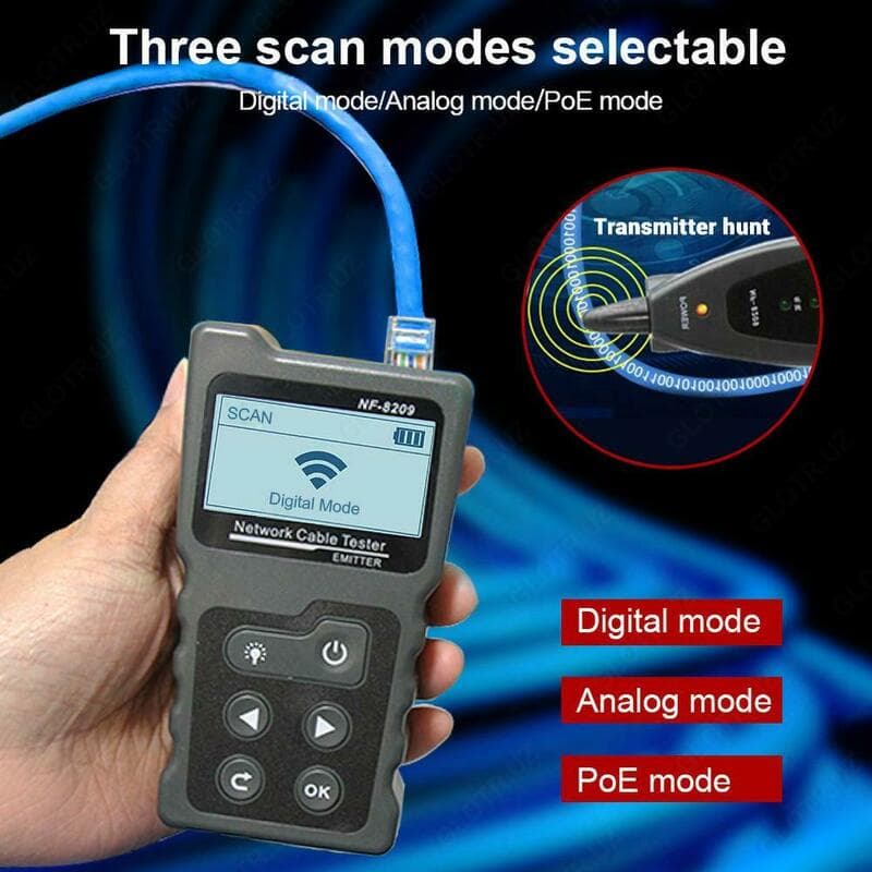 Noyafa NF-8209.Сетевой кабельный PoE тестер. — 2