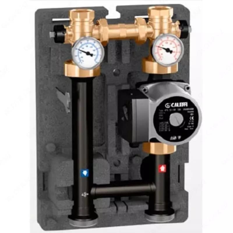 CALEFFI Насосная группа со автоматическим смесителем для коллекторов с насосом Grundfos ALPHA2 L 25-60 — 2