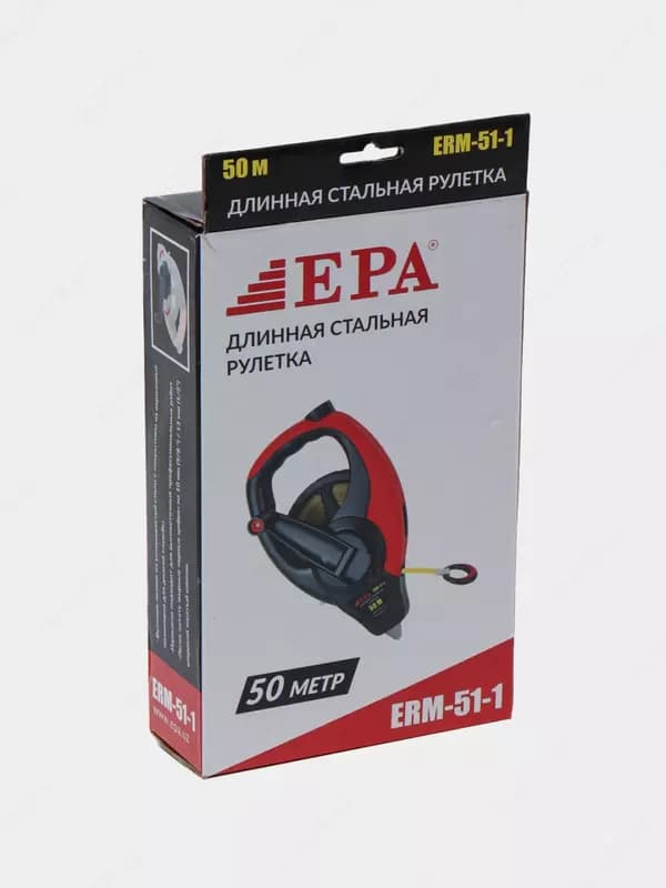 Измерительная рулетка (металлическая лента) ”EPA” ERM-51-1, 50 м, шир. 19 мм, фиксатор — 4