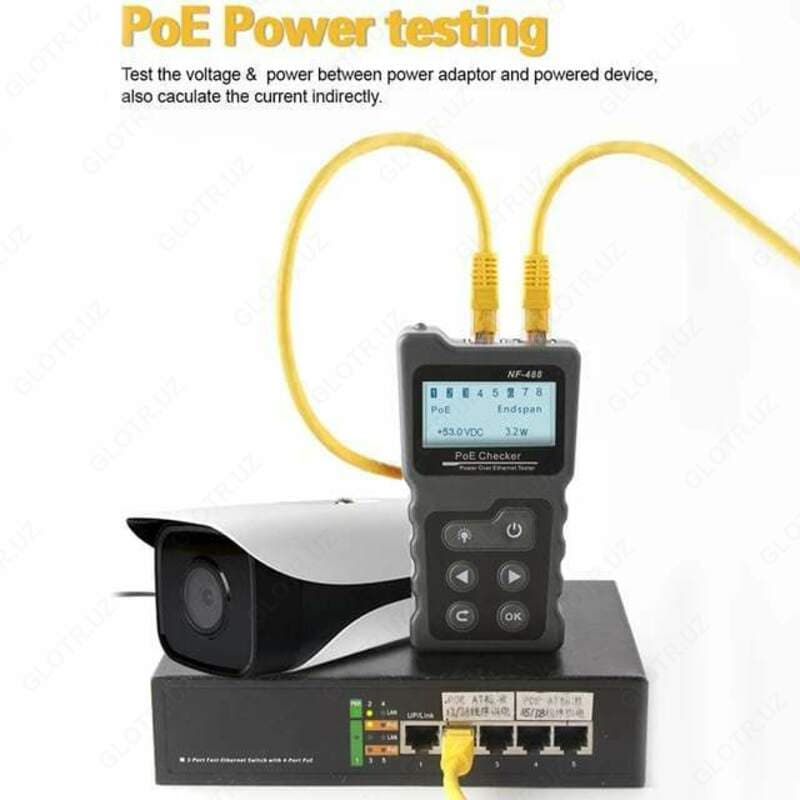 Noyafa NF-488.Сетевой кабельный PoE тестер. — 2
