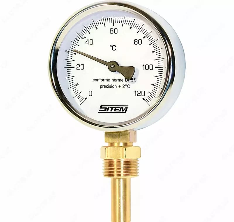 SITEM Термометр вертикальный D80 mm, 0-120С, 100 mm — 1