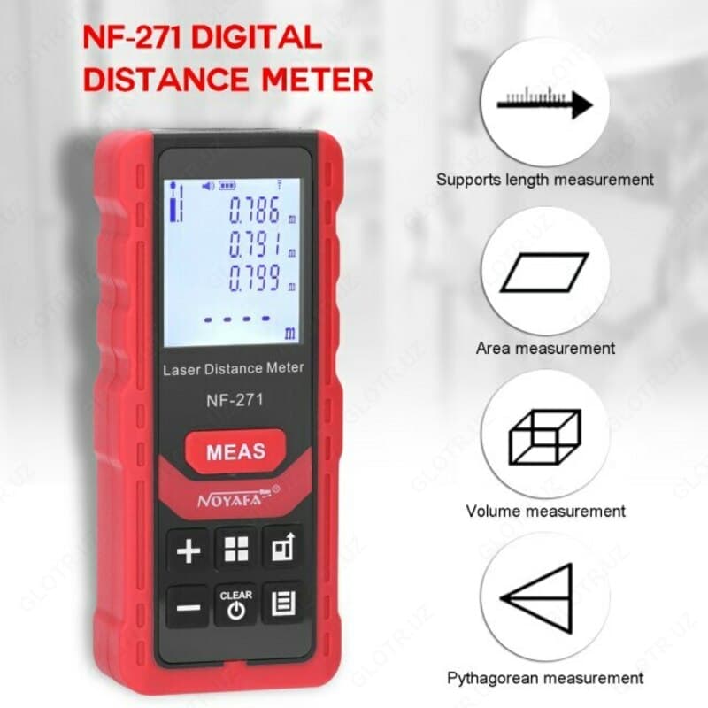 Noyafa NF-271-50 - профессиональная лазерная рулетка (линейка) до 50 метров — 3