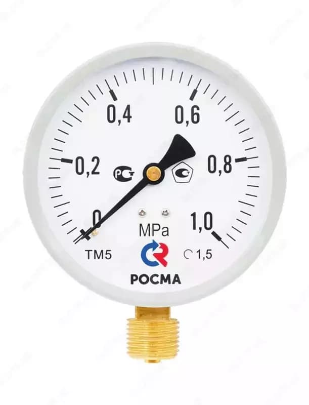 Манометр ”Росма” ТМ-510 (0–0,06 MPa) G1/2, класс точности 1.5 — 1