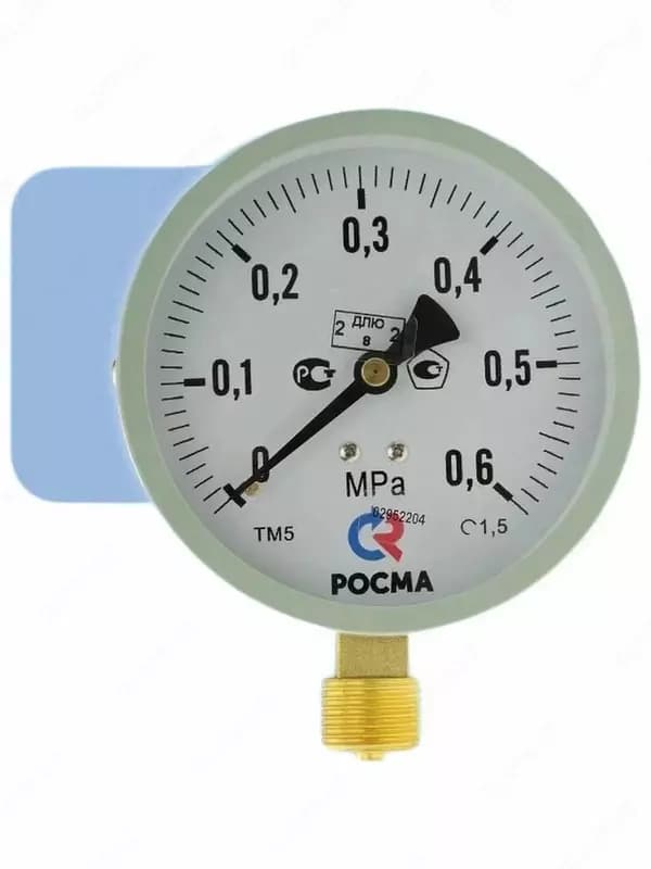 Манометр ”Росма” ТМ-510 (0–0,06 MPa) G1/2, класс точности 1.5 — 3