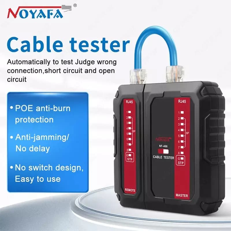 Тестер сетевого кабеля Noyafa NF-466, Lan tester, Ethernet, RG-45 — 1