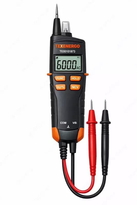 Цифровой ручной тестер (мультиметр) ”Texenergo” TE00101873, AC/DC 600 В, IP20 (Арт. - 1309928) — 1