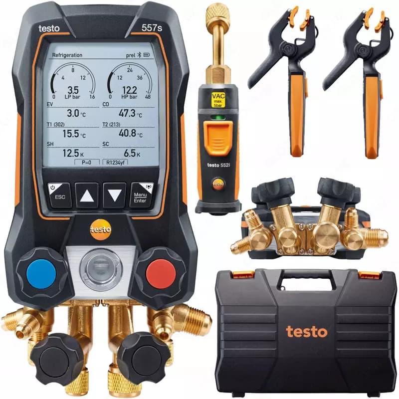 Комплект Testo 557s (Set 1) — умный цифровой манометрический коллектор и беспроводные зонд — 1