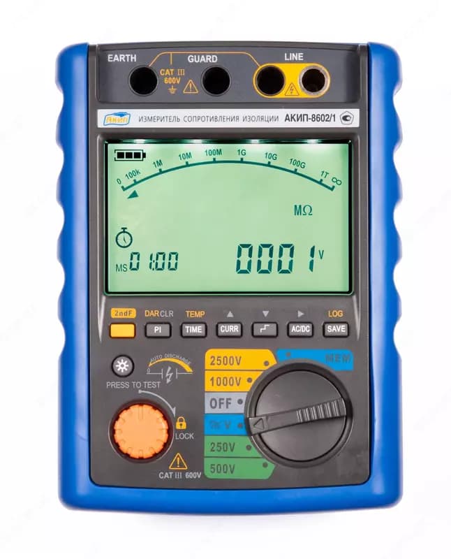 Измеритель сопротивления изоляции АКИП-8602/1 (Арт. - 1136247) — 1