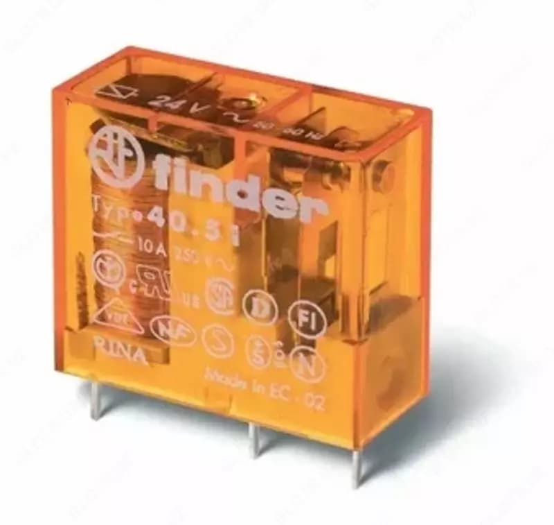 MINIATURE INDUSTRIAL RELAY / Миниатюрное промышленное реле; 2 перекидных контакта 8А (= 24В DC) — 1
