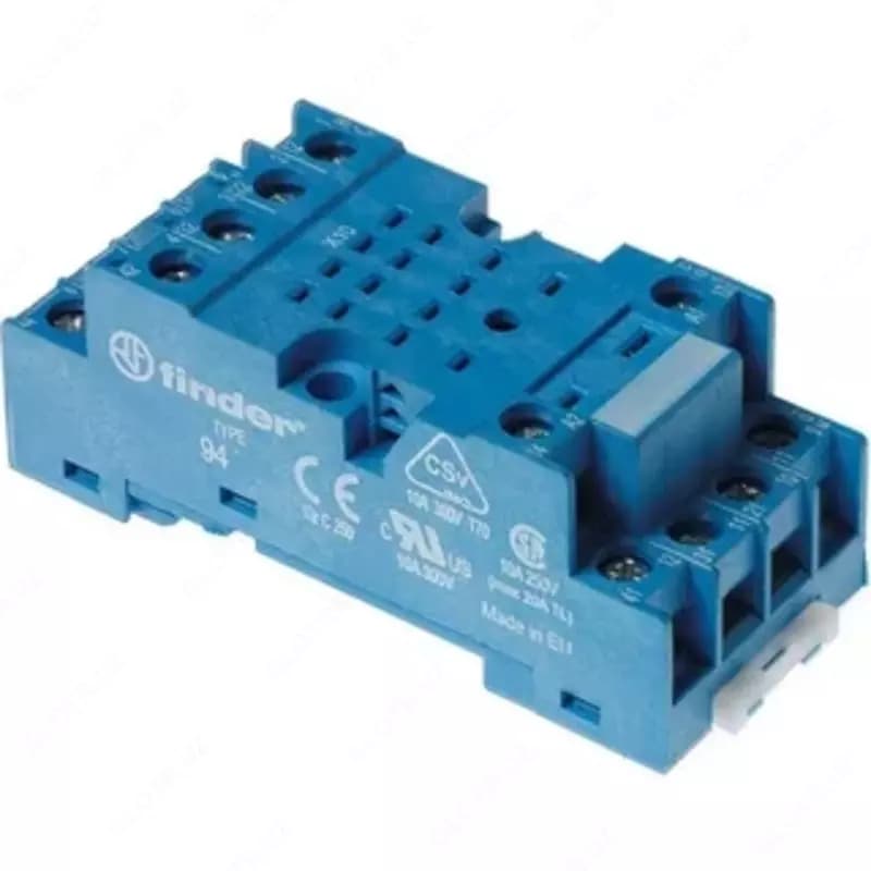 SCREW TERMINAL SOCKET / Розетка для реле 55.33, 85.03 и модуля 99.01 с комбинированными контактами; с металлическим фиксатором; винтовые заж... — 1