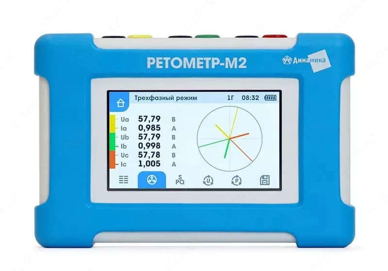 Трехфазный вольтамперфазометр РЕТОМЕТР-М2, 185 × 125 × 50 мм — 1