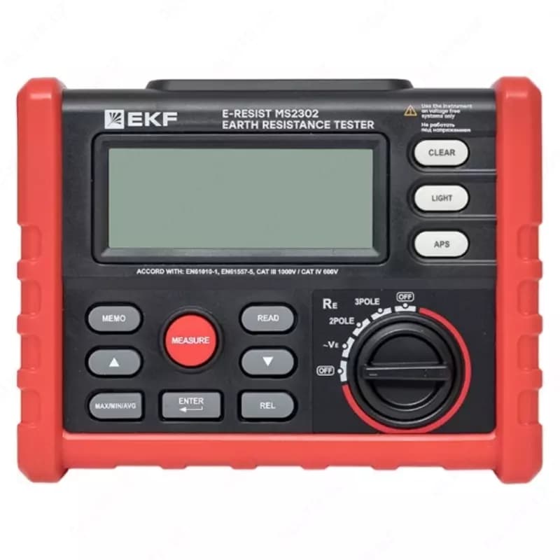 Измеритель сопротивления заземления цифровой E-Resist MS2302 EKF Professional — 1