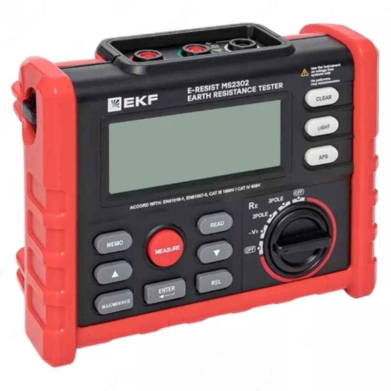 Измеритель сопротивления заземления цифровой E-Resist MS2302 EKF Professional — 2
