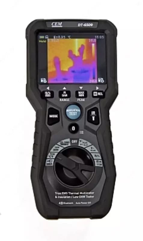 DT-6509 - мультиметр-мегаомметр с функцией микроомметра и встроенным тепловизором — 1