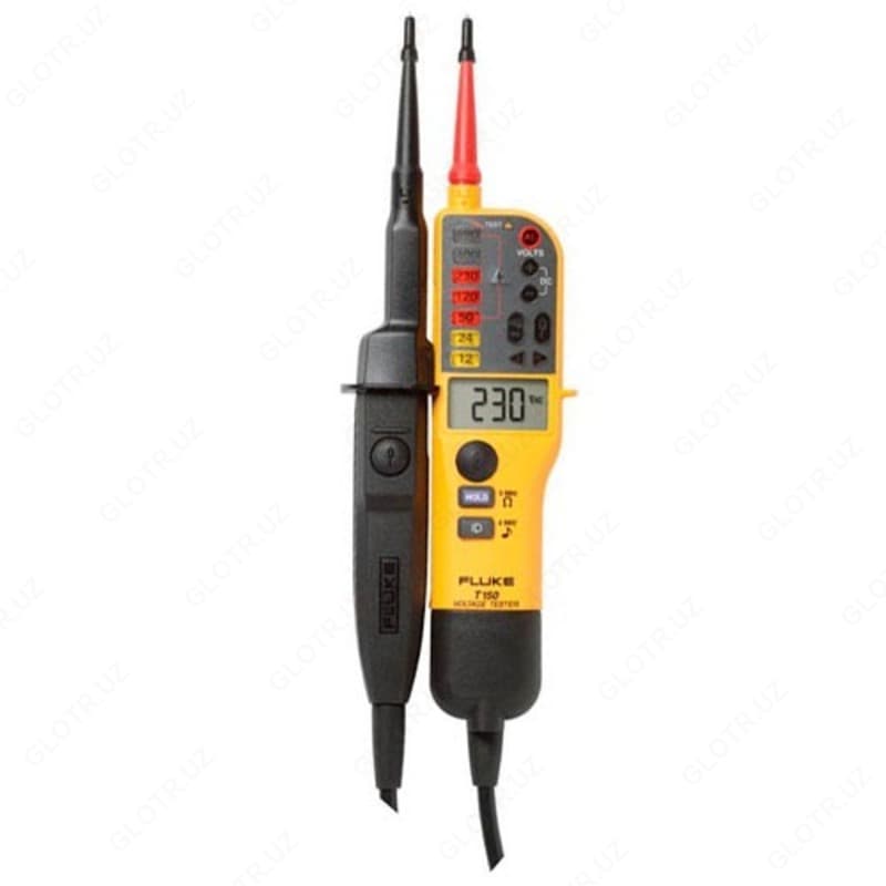 Fluke T150 — тестер напряжения/целостности с ЖК-дисплеем, омметром и переключаемой нагрузкой — 1