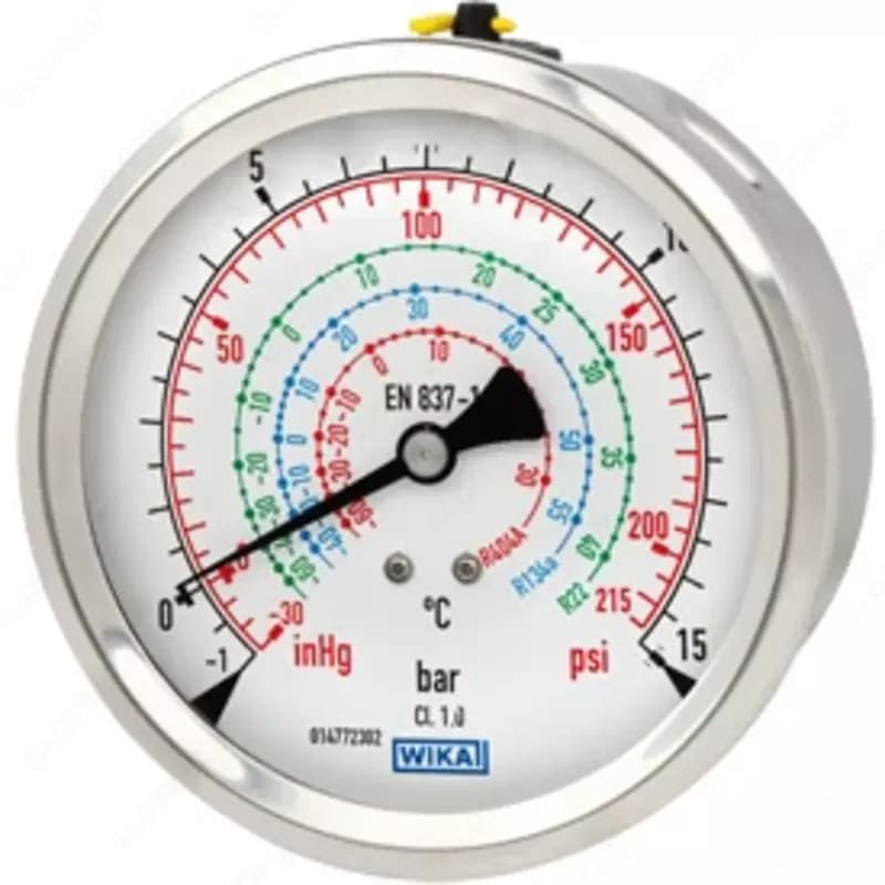 Bourdon tube pressure gauge, Cu-alloy, Model 112.28 — 1