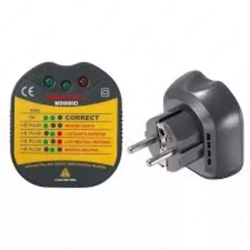 MS6860D — тестер электрических розеток и заземления — 1
