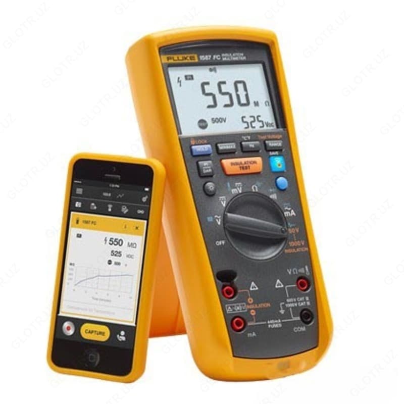Fluke 1587/MDT FC — комплект мультиметр-мегомметр c функцией беспроводной связи + токовые клещи + индикатор чередования фаз — 2