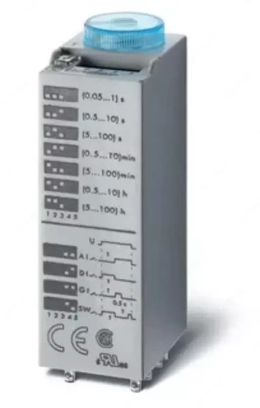 MINIATURE PLUG−IN TIMER / Миниатюрное съемное реле времени; функции: AI, DI, GI, SW; 2 перекидных контакта 10А (~/= 24В AC/DC) — 1