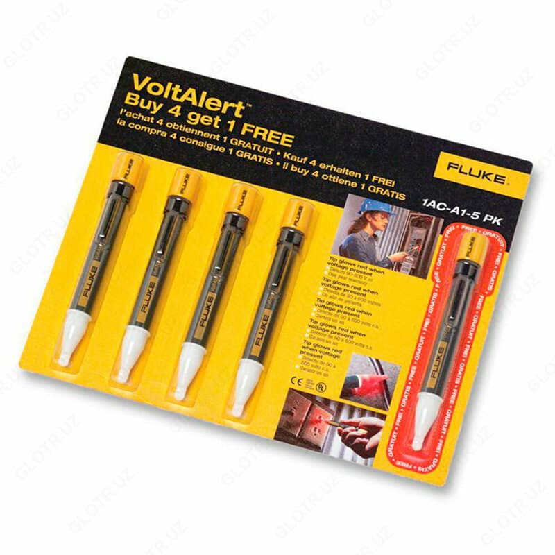 Fluke 1AC-E1-II-5PK — карманный индикатор переменного напряжения 200-1000V (в комплекте 5 индикаторов) — 1