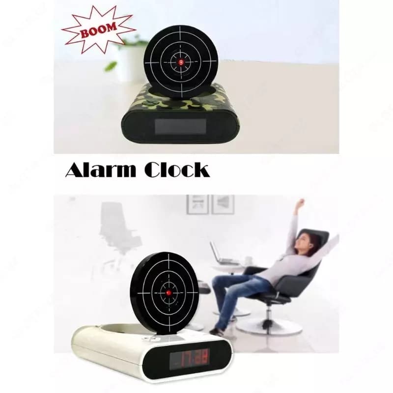 Часы-будильник мишень и пистолет Gun Alarm Clock — 1