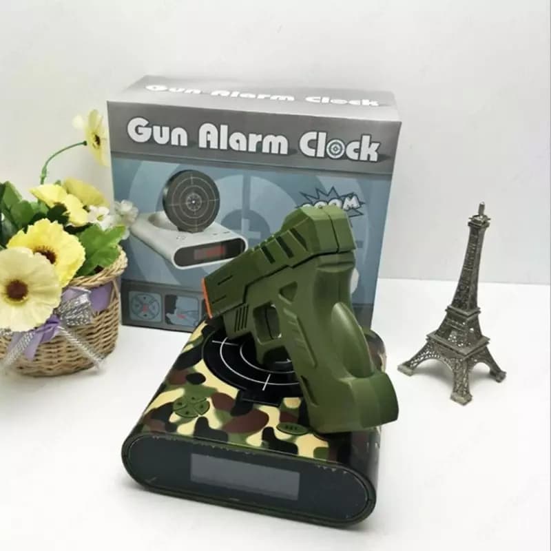 Часы-будильник мишень и пистолет Gun Alarm Clock — 2