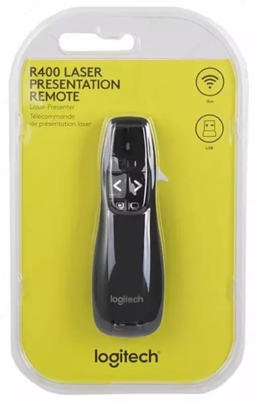 Пульт для проекторов кликер презентер Logitech R-400 — 3